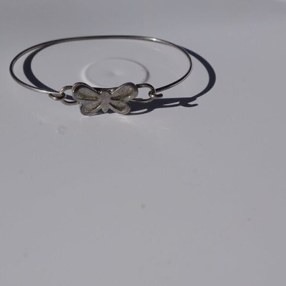 Women`s silver tone butterfly bracelet. 2 1/8 insi - Picture 2 of 2